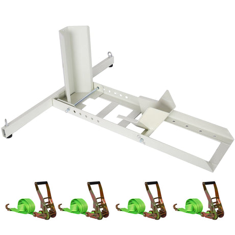 1800 Lb. Capacity Motorcycle Stand Wheel Chock Adjustable Heavy Duty with 4 Sets Tie down - Fab Heavy Parts