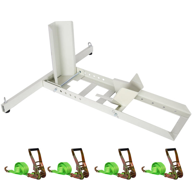 1800 Lb. Capacity Motorcycle Stand Wheel Chock Adjustable Heavy Duty with 4 Sets Tie down - Fab Heavy Parts