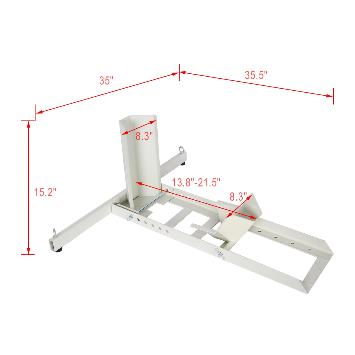 1800 Lb. Capacity Motorcycle Stand Wheel Chock Adjustable Heavy Duty with 4 Sets Tie down - Fab Heavy Parts