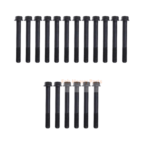 18Pcs Cylinder Head Bolt 129900 - 01200 Fits for Yanmar 4GP98 4TNE92 4TNE94 4TNE94L - Fab Heavy Parts