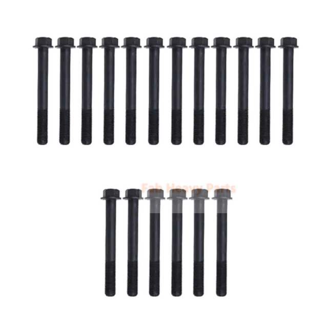 18Pcs Cylinder Head Bolt 129900 - 01200 Fits for Yanmar 4GP98 4TNE92 4TNE94 4TNE94L - Fab Heavy Parts