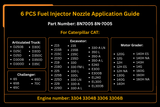 6 PCS Fuel Injector Nozzle Ass'y 8N7005 8N-7005 Fits for Caterpillar 235 330 350 Excavator D5 D6 Tractor 936 950 Loader