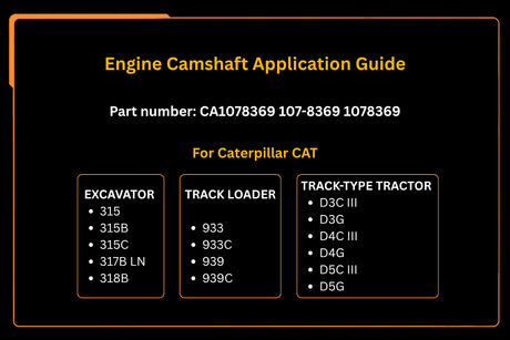 エンジンカムシャフト 107-8369 1078369 CAT キャタピラー 3046 に適合