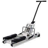 Hydrauliczny podnośnik motocyklowy Udźwig 1500 LBS Podnośnik ATV Przenośny stół z 4 kołami Podnośnik obsługiwany nożnie z 2 mocowaniami Szary