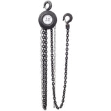 Chain Hoist 2200lbs 1T Capacity 10ft with 2 Heavy Duty Hooks Manual Steel Construction--Black