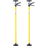 2Pack Adjustable Support Pole Steel 3rd Hand System Rod Extends from 45 to 114 Inch--Yellow