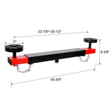 1Ton Floor Jack Cross Beam Adapter for Floor Jacks Engine Hoist Shop Crane Car Jack Underframe Cross Bar Cross - piece with Rubber Pads - Fab Heavy Parts