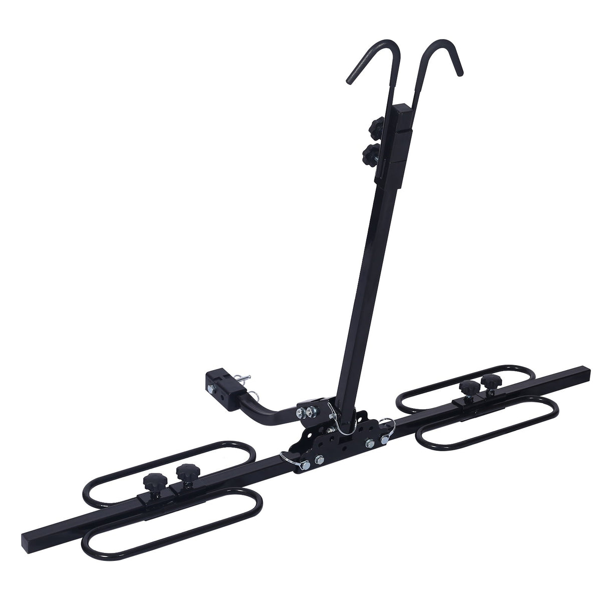 2 Bike Carrier Platform Hitch Rack Bicycle Rider Mount Fold Receiver 2' - Black - Fab Heavy Parts