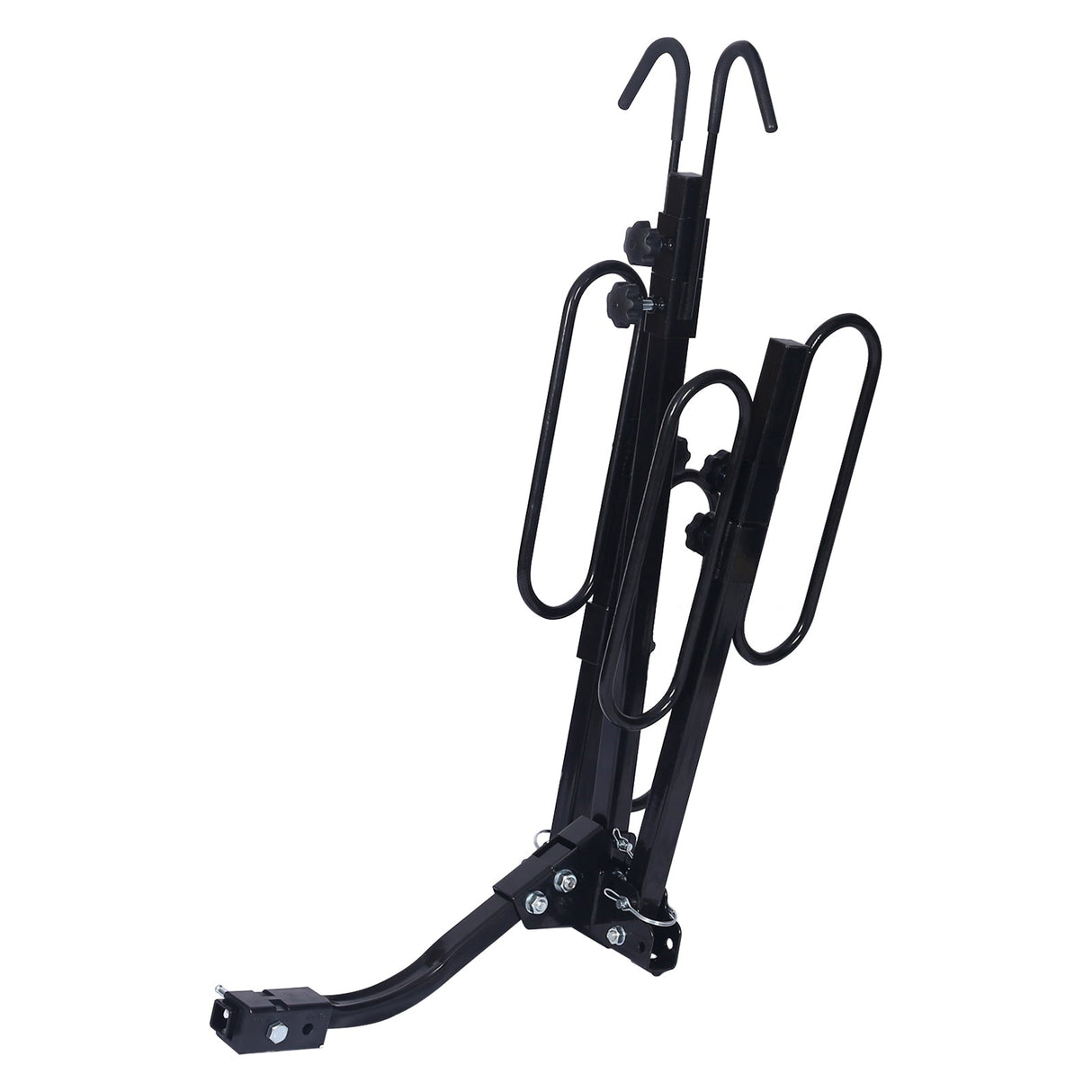 2 Bike Carrier Platform Hitch Rack Bicycle Rider Mount Fold Receiver 2' - Black - Fab Heavy Parts