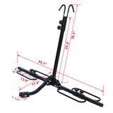 2 Bike Carrier Platform Hitch Rack Bicycle Rider Mount Fold Receiver 2' - Black - Fab Heavy Parts