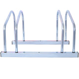 2 Bikes Floor Bike Stand Parking Rack 22 - 28" Wheel Max Tire Width 2.15" Galvanization - Fab Heavy Parts
