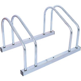 2 Bikes Floor Bike Stand Parking Rack 22 - 28" Wheel Max Tire Width 2.15" Galvanization - Fab Heavy Parts