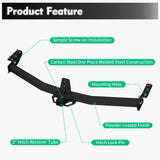 2“ Class 3 Heavy Duty Steel Tow Hitch Receiver with Hitch Lock Pin Compatible with 2003 - 2008 Honda Pilot All Models 2001 - 2006 MDX All Models - Fab Heavy Parts