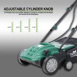 2 - in - 1 13Inch Electric Dethatcher Scarifier 12 Amp with Removable Collection Bag Extra Large 31.7QT - Fab Heavy Parts