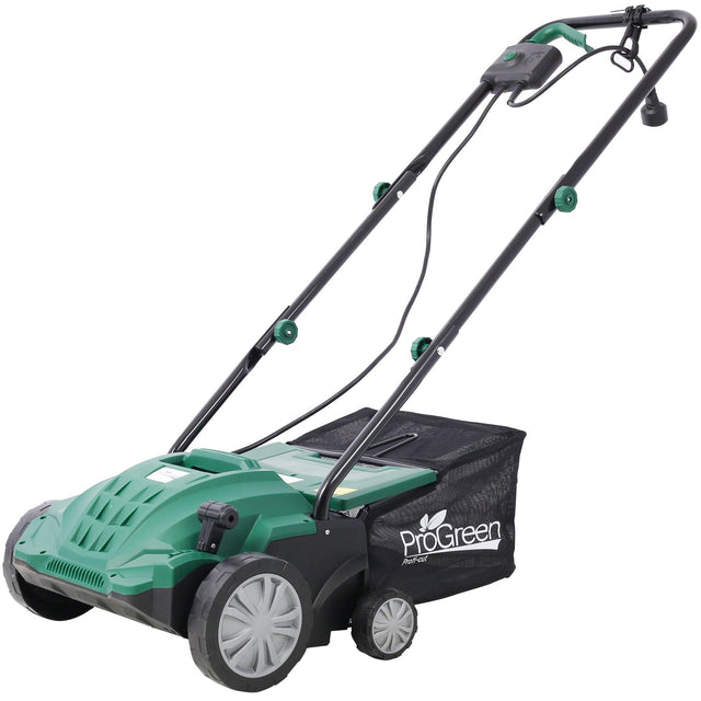 2 - in - 1 13Inch Electric Dethatcher Scarifier 12 Amp with Removable Collection Bag Extra Large 31.7QT - Fab Heavy Parts