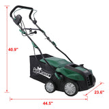 2 - in - 1 16Inch Electric Dethatcher Scarifier 15 Amp with Removable Collection Bag Extra Large 58QT - Fab Heavy Parts