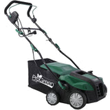 2 - in - 1 16Inch Electric Dethatcher Scarifier 15 Amp with Removable Collection Bag Extra Large 58QT - Fab Heavy Parts