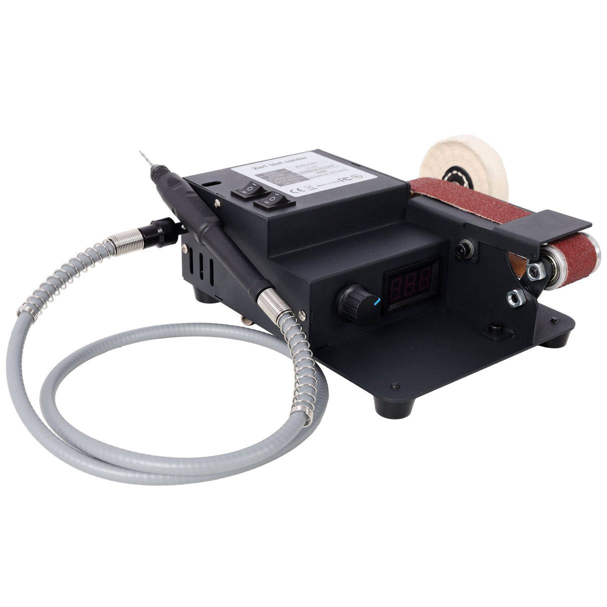 2 - in - 1 Belt Sander 350W Dual Motor Rotary Desktop Polisher - Fab Heavy Parts