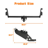 2 Inch Receiver Tube Rear Bumper Trailer Tow Hitch Towing Mount Compatible with 2004 - 2020 Toyota Sienna All Styles - Fab Heavy Parts