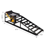 2 Pack 5 Ton Auto Car Truck Service Ramps Lifts with Pedal - Black - Fab Heavy Parts