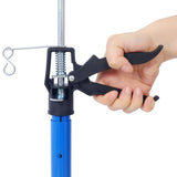 2 Pack Adjustable Support Pole Steel 3rd Hand System Rod for Jacks Cargo Bars Drywalls Cabinet Jacks for Installing Cabinets Extends from 45 to 114 Inch with Carrry Bag - Blue - Fab Heavy Parts