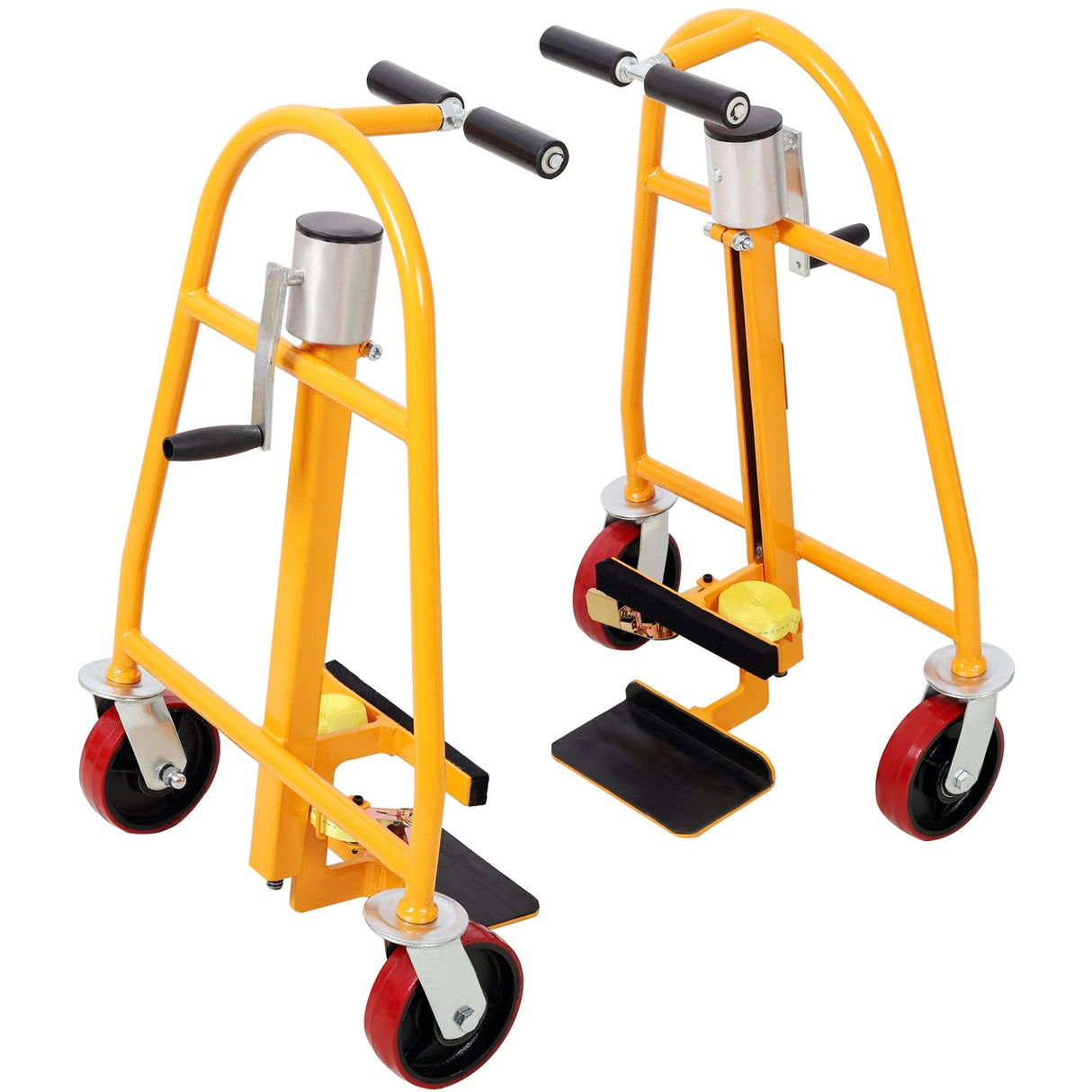 2 Pack Heavy Duty Furniture and Crate Mover Industrial Machinery Mover - Yellow - Fab Heavy Parts