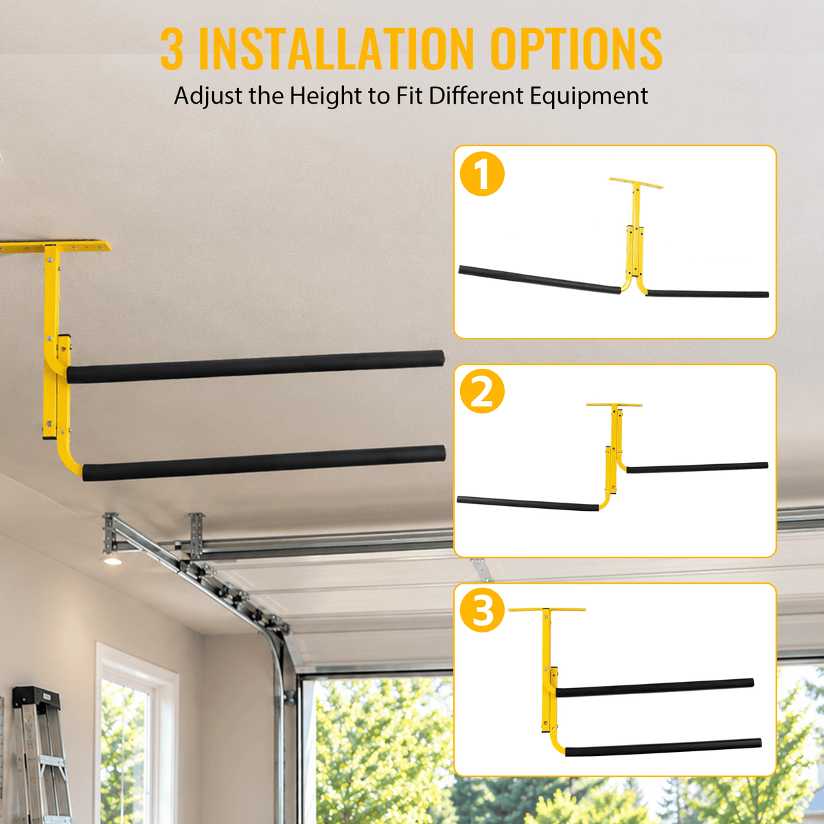2 Pack Kayak Ceiling Storage Rack Overhead Garage Hanger Adjustable Heavy Duty Ceiling Mount Storage Rack - Fab Heavy Parts