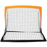2 Pack Pop Up Soccer Goals Portable Soccer Nets for Backyard Games & Soccer Training - Orange - Fab Heavy Parts