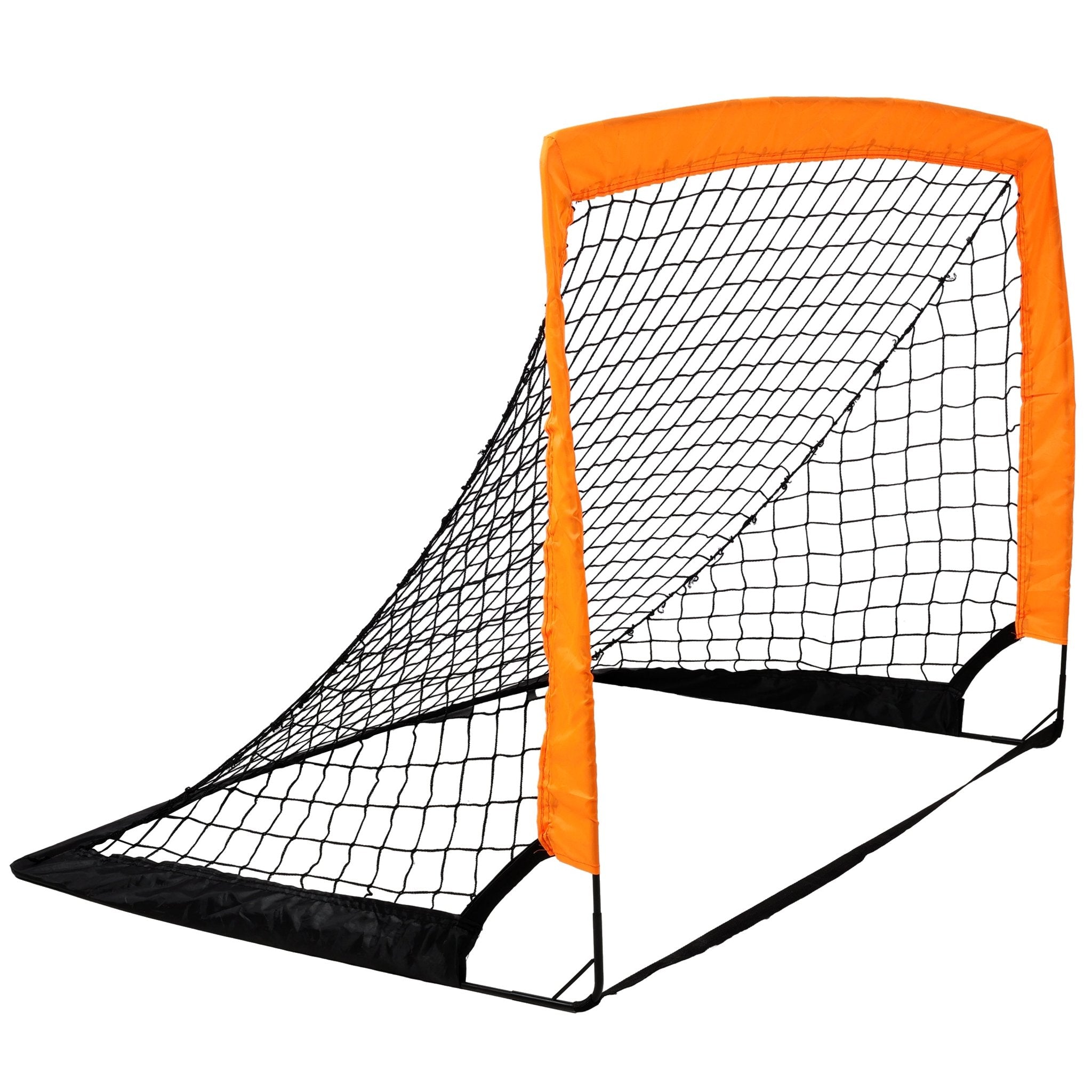 2 Pack Pop Up Soccer Goals Portable Soccer Nets for Backyard Games & Soccer Training - Orange - Fab Heavy Parts