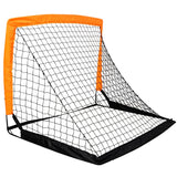 2 Pack Pop Up Soccer Goals Portable Soccer Nets for Backyard Games & Soccer Training - Orange - Fab Heavy Parts