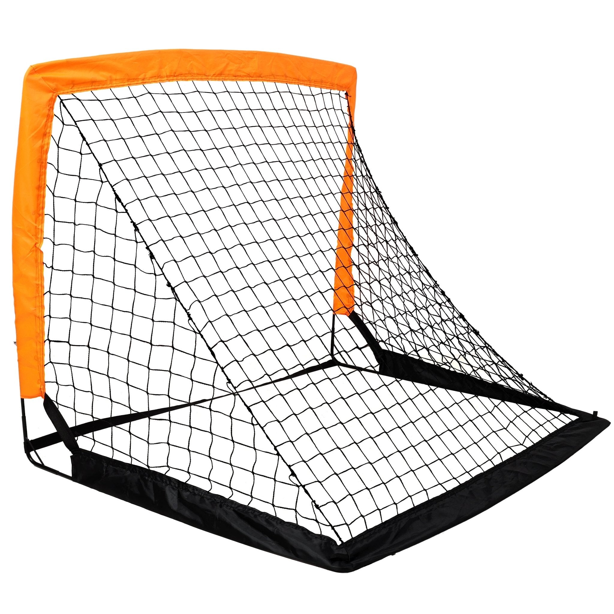 2 Pack Pop Up Soccer Goals Portable Soccer Nets for Backyard Games & Soccer Training - Orange - Fab Heavy Parts