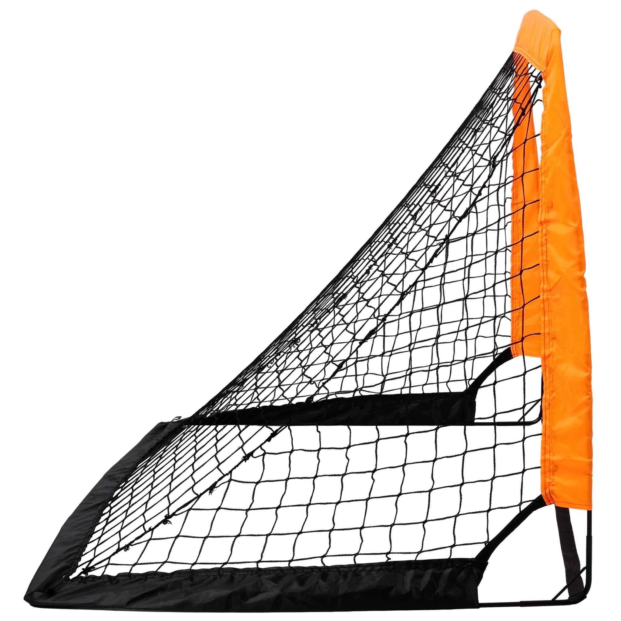 2 Pack Pop Up Soccer Goals Portable Soccer Nets for Backyard Games & Soccer Training - Orange - Fab Heavy Parts