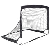 2 Pack Pop Up Soccer Goals Portable Soccer Nets for Kids Youth Adults Outdoor Soccer Goal Set - Black - Fab Heavy Parts