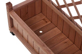 2 Pack Raised Garden Bed with Trellis Wooden Planter Box & Plant Stand with Climbing Racks - Fab Heavy Parts