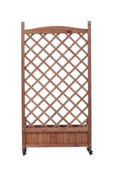 2 Pack Raised Garden Bed with Trellis Wooden Planter Box & Plant Stand with Climbing Racks - Fab Heavy Parts
