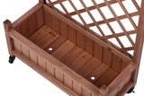 2 Pack Raised Garden Bed with Trellis Wooden Planter Box & Plant Stand with Climbing Racks - Fab Heavy Parts