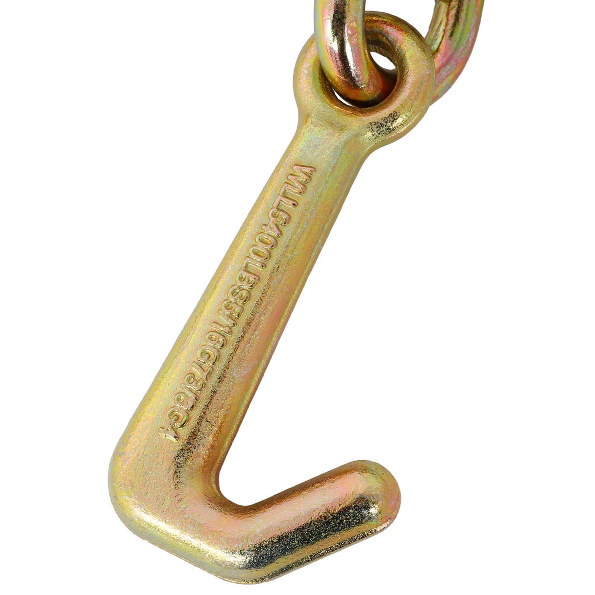 2 Pcs 5/16" x6' Leg G70 15" Long Shank J Hook Tow Chain w/RTJ Cluster Grab 4700 lbs WLL Heavy Duty - Fab Heavy Parts