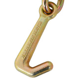 2 Pcs 5/16" x6' Leg G70 15" Long Shank J Hook Tow Chain w/RTJ Cluster Grab 4700 lbs WLL Heavy Duty - Fab Heavy Parts