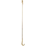 2 Pcs 5/16" x6' Leg G70 15" Long Shank J Hook Tow Chain w/RTJ Cluster Grab 4700 lbs WLL Heavy Duty - Fab Heavy Parts