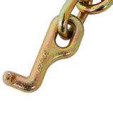 2 Pcs 5/16" x6' Leg G70 15" Long Shank J Hook Tow Chain w/RTJ Cluster Grab 4700 lbs WLL Heavy Duty - Fab Heavy Parts