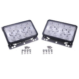 2 PCS 6"x4" LED Headlights Front Hood Light AL152328 Fits for John Deere 5225 5325 5425 5525 5625 - Fab Heavy Parts