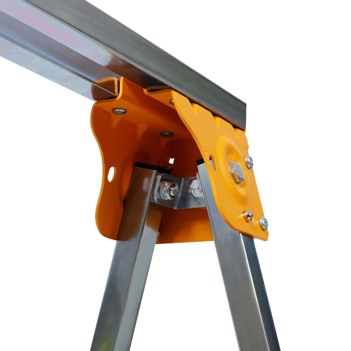 2 PCS Adjustable Height Sawhorse Folding Portable Steel Sawhorse for Garage Workshop Fully Assembled - Fab Heavy Parts