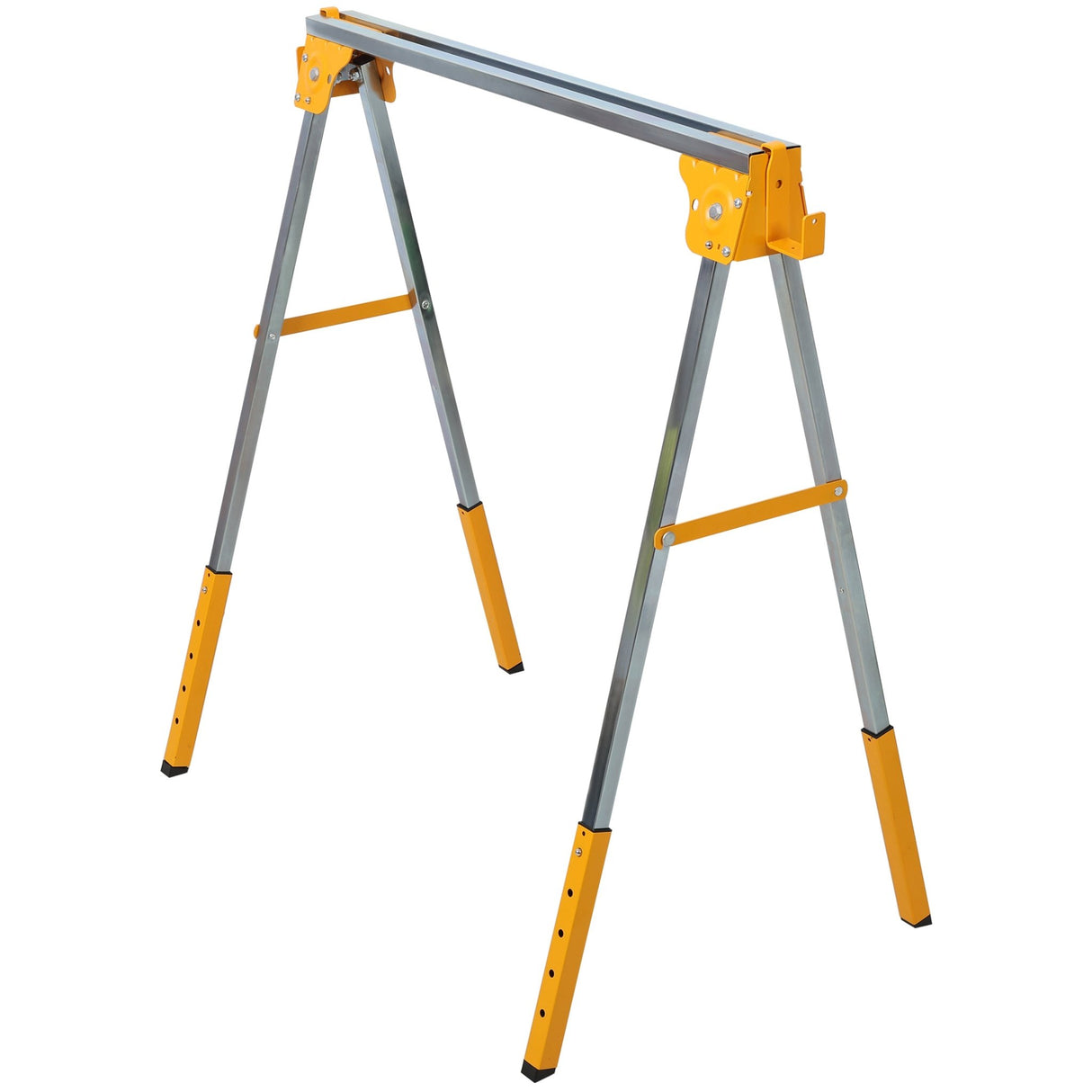2 PCS Adjustable Height Sawhorse Folding Portable Steel Sawhorse for Garage Workshop Fully Assembled - Fab Heavy Parts