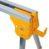 2 PCS Adjustable Height Sawhorse Folding Portable Steel Sawhorse for Garage Workshop Fully Assembled - Fab Heavy Parts