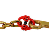 2 PCS J Hook Chain 5/16 in x 10 ft Bridle Tow G80 Bridle Transport Alloy Steel with 2 G70 J Hooks 9260 Lbs Break Strength - Fab Heavy Parts