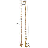 2 PCS J Hook Chain 5/16 in x 10 ft Bridle Tow G80 Bridle Transport Alloy Steel with 2 G70 J Hooks 9260 Lbs Break Strength - Fab Heavy Parts