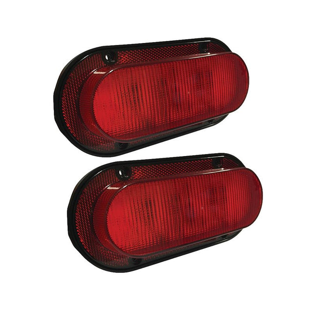 2 PCS LED Red Oval Tail Light AR78825 Fits for John Deere Tractor 7200R 7210R 7250R 7260R 7290R 7R210 7R250 7R310 7R350 - Fab Heavy Parts