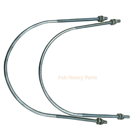 2 PCS Muffler U Bolt 2420T7227 2420T6738 Fits for Kobelco Excavator SK60 K907 K907LC MD200C SK100 SK200 - Fab Heavy Parts