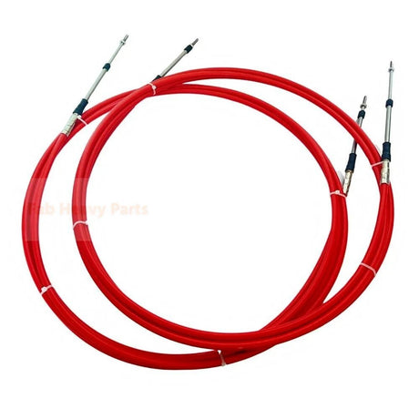 2 PCS Red 16FT 3300/33C Throttle Cable Boat Control Fits for Yamaha Fits Honda Fits Suzuki - Red - Fab Heavy Parts