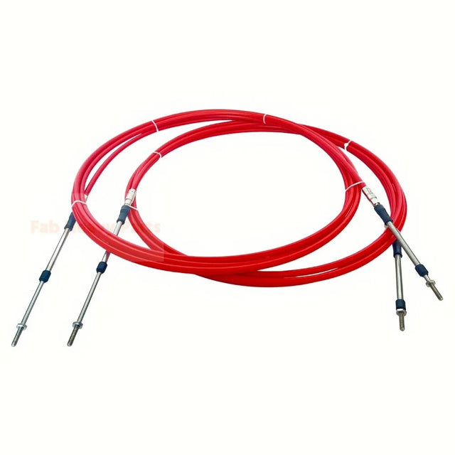 2 PCS Rojo 16FT 3300/33C Cable de acelerador Control de barco Se adapta a Yamaha Se adapta a Honda Se adapta a Suzuki - Rojo